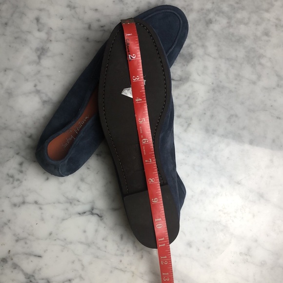 Andrea Ventura Navy Suede slip-on Penny Loafers Size 43 main image 5